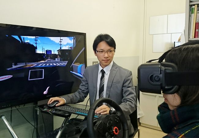  ▲コンピュータグラフィックス(VR)を使いドライバーの視認性を計測