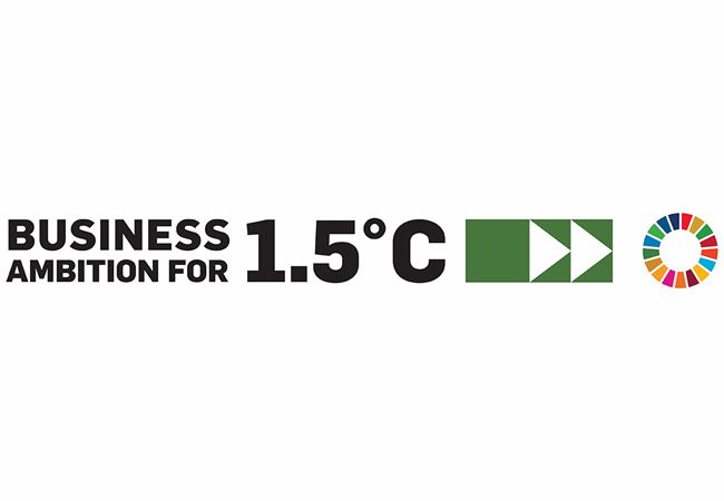 ▲Business Ambition for 1.5°Cは、世界の気温上昇を産業革命以前のレベルから1.5°C以内に留めることを目指し、2050年までにCO2排出量をゼロとする企業の目標設定を促すキャンペーン。参加するためには、SBTに基づいたCO2の削減目標を設定することが求められる