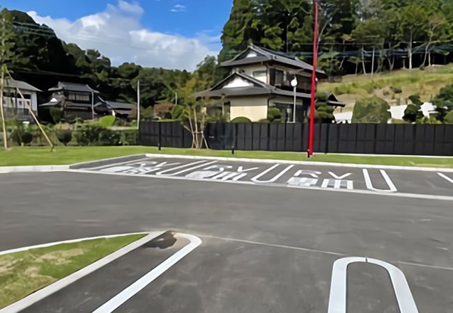 ▲茨城県笠間市の「道の駅かさま」内の車中泊が可能な駐車スペース