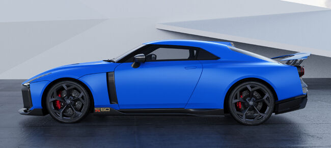 Nissan GT-R50 by Italdesign production rendering Blue1.jpg