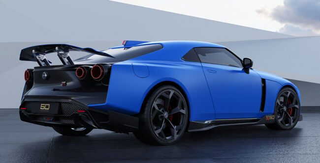 Nissan GT-R50 by Italdesign production rendering Blue2.jpg
