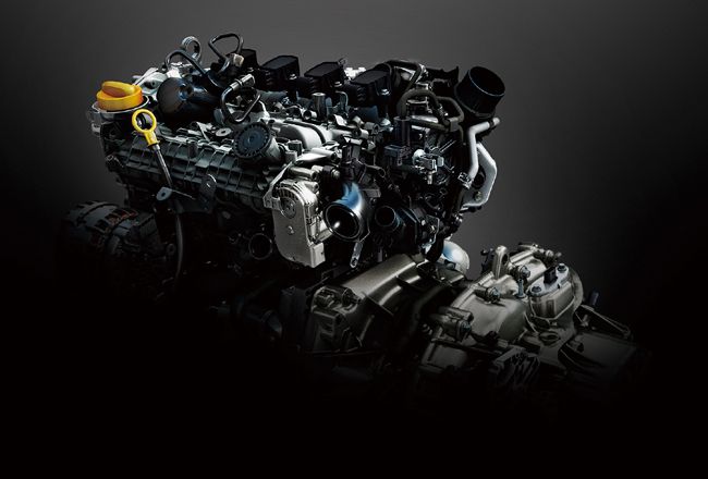 ▲パワーユニットには1333cc直列4気筒DOHC16V直噴ガソリンターボエンジン(154ps)を搭載。ストップ＆スタート機能も内蔵し、燃費性能はWLTCモードで17.0km/リットルを実現する