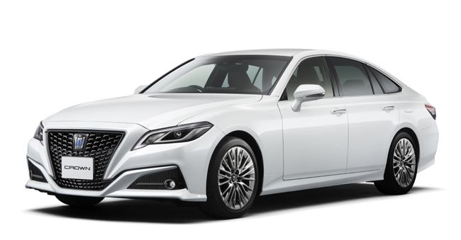 ▲トヨタ・クラウン ハイブリッド2.5 S“Elegance Style Ⅲ”　価格：529万円　全長4910×全幅1800×全高1455mm　ホイールベース2920mm　乗車定員5名　写真のボディカラーはプレシャスホワイトパール