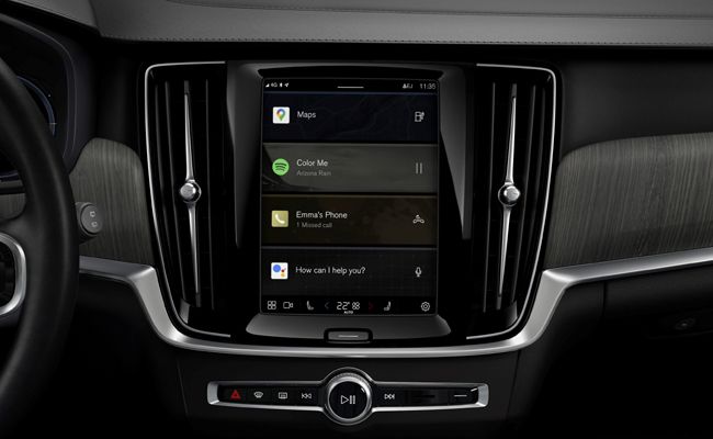 ▲Googleを搭載したAndroidベースの新しいインフォテインメントシステムを装備。緊急通報サービスや故障通報サービスなどと連携する「Volvo Cars app」を採用する